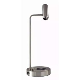 Ultra Sleek Brushed Steel Metal LED Desk Lamp