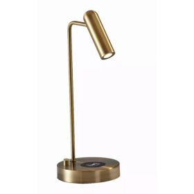 Ultra Sleek Brass Metal LED Desk Lamp