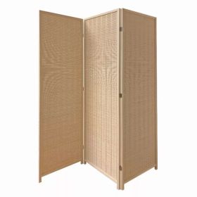 Natural Color Bamboo 3 Panel Room Divider Screen