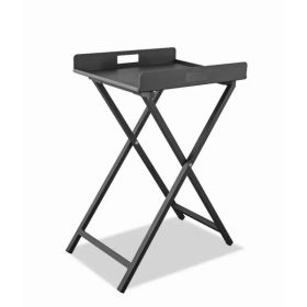 Gray Aluminum Indoor Outdoor Tray Table