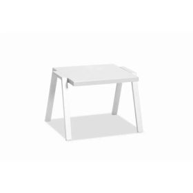 22" X 18" X 16" White Aluminum Side Table