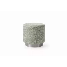 18.5" X 18.5" X 19" Green Fabric Steel Ottoman