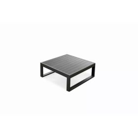 29.5" X 29.5" X 12" Gray Aluminum Coffee Table