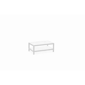 35" X 22" X 14.5" White Aluminum Coffee Table