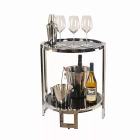 18.75" x 19" x 22" Chrome, Round - End Table