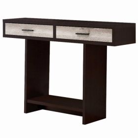 12.25" x 47.25" x 32" CappuccinoTaupe Reclaimed Wood  Accent Table