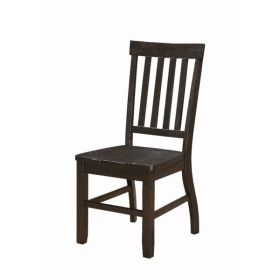 22" X 19" X 40" Rustic Walnut Wood Side Chair  Set of 2