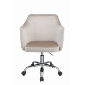 25" X 23" X 37" Champagne Velvet Office Chair