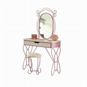 Lilac and White Butterfly Design Desk Vanity Dressing Table