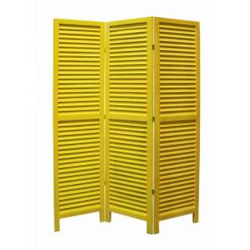 1" x 48" x 67" Yellow, Wood, Shutter - Screen
