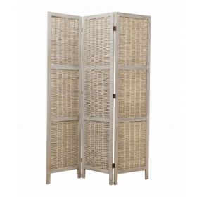1" x 52" x 67" Beige Wood  Screen