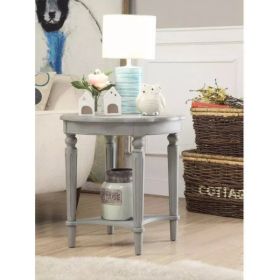 24" X 24" X 24" Antique Slate Solid Wood End Table