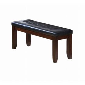 48" X 16" X 20" Black And Cherry Elegant Bench
