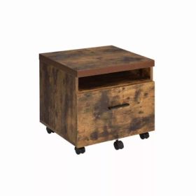 18.89" X 15.74" X 25.23" Weathered Oak File Cabinet