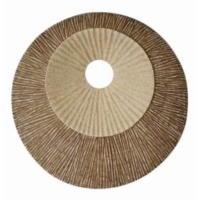 1" x 19" x 19" Brown Round Double Layer Ribbed  Wall Plaque