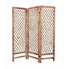 1" x 60" x 69" Natural Rope Wooden  Screen