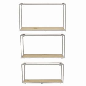 Plutus Brands Metal/wood Wall Storage in Colored Metal Set
