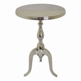 Plutus Brands Metal Round Side Table in Colored Metal